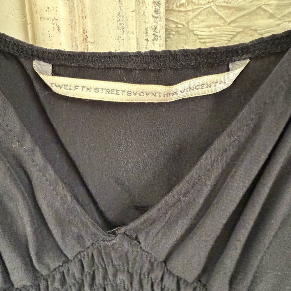 Vintage Elegant Black Silk Dress by Twelfth Street by Cynthia Vincent